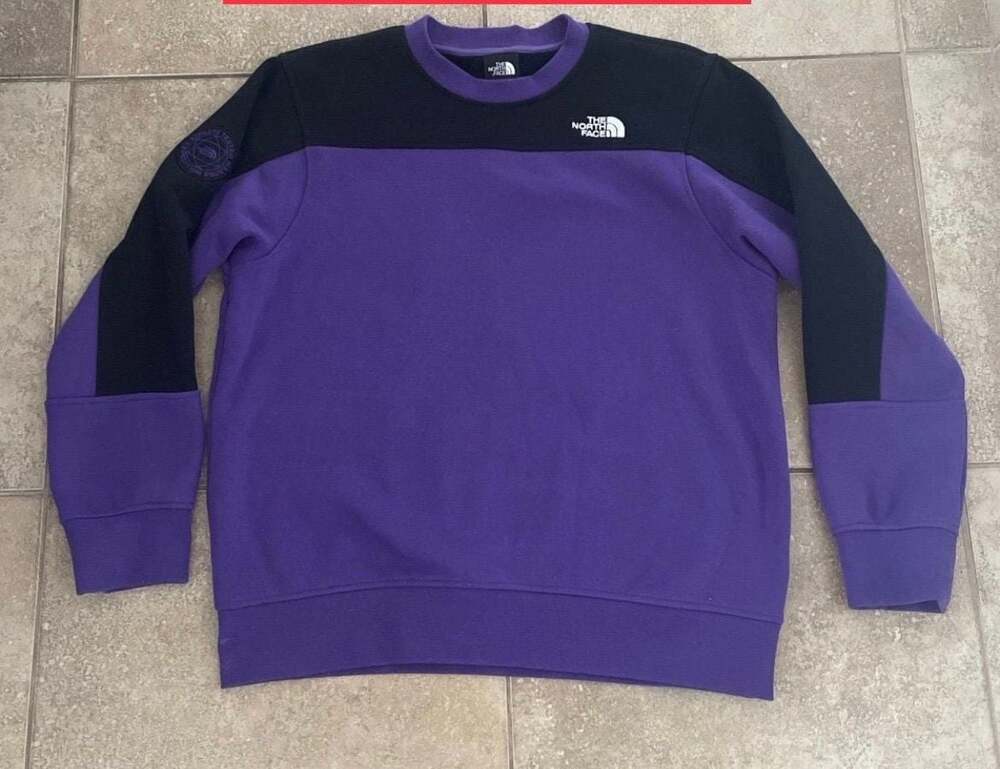 Vintage 90s The North Face Purple Black Crewneck Mens Large
